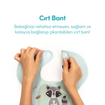 Sevi Bebe Cırtlı Muşamba Önlük Rakun - 6