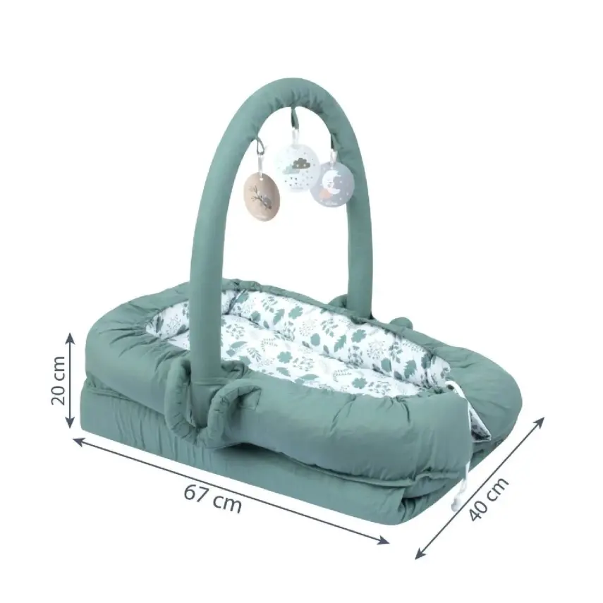 Sevi Bebe Çok Fonksiyonlu Anne Yanı Reflü Yatağı Yaprak Desenli - 8