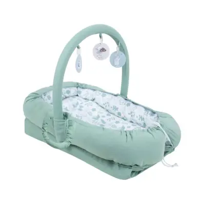 Sevi Bebe Çok Fonksiyonlu Anne Yanı Reflü Yatağı Yaprak Desenli (1)