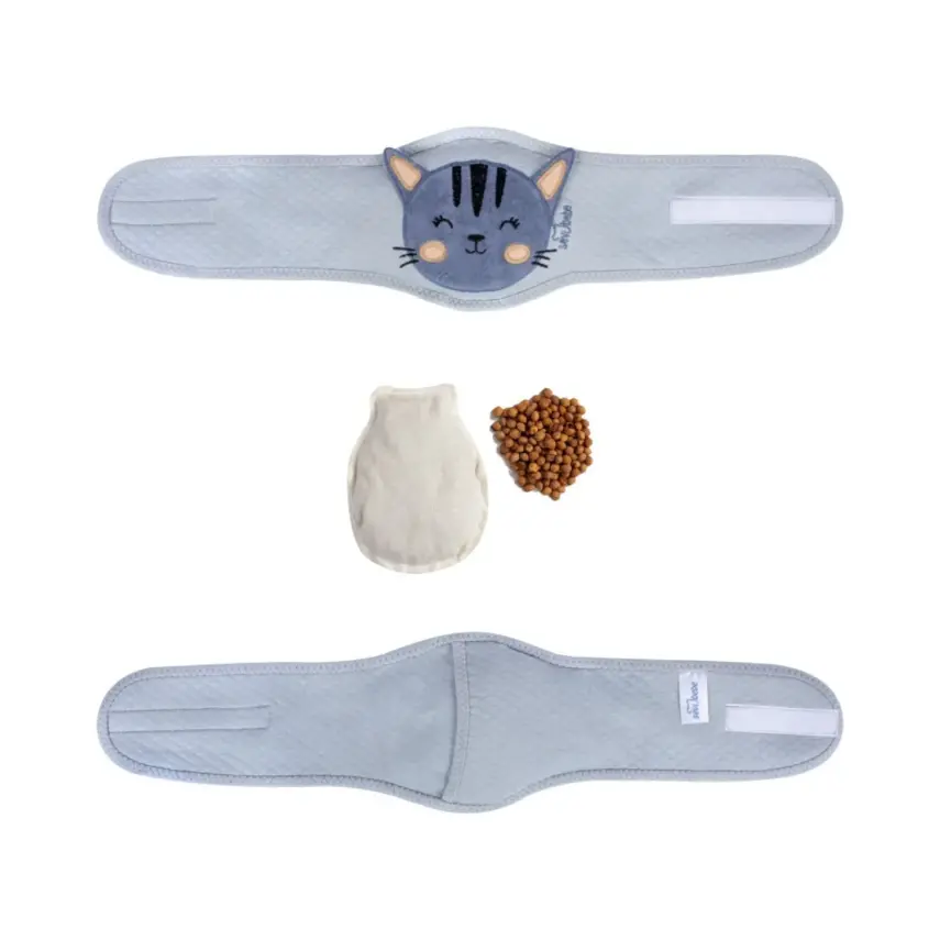 Sevi Bebe Gaz Giderici Kiraz Çekirdekli Bebek Bel Bandı Gri - 3