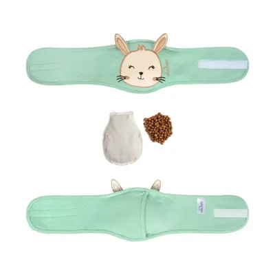 Sevi Bebe Gaz Giderici Kiraz Çekirdekli Bebek Bel Bandı Yeşil - 2