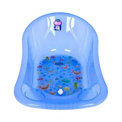 Sevi Bebe Giderli Bebek Banyo Küveti Desenli Şeffaf Mavi (Yeni) - 3