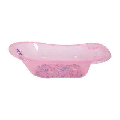 Sevi Bebe Giderli Bebek Banyo Küveti Desenli Şeffaf Pembe (Yeni)