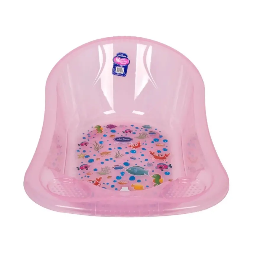 Sevi Bebe Giderli Bebek Banyo Küveti Desenli Şeffaf Pembe (Yeni) - 3
