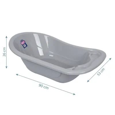 Sevi Bebe Giderli Bebek Banyo Küveti Gri (1)