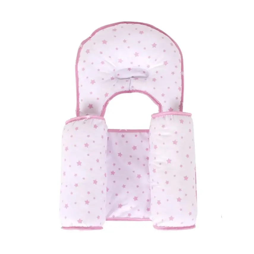 Sevi Bebe Kafa Şekillendirici Yastık ve Yan Yatış Yastığı Pembe Yıldız - 1