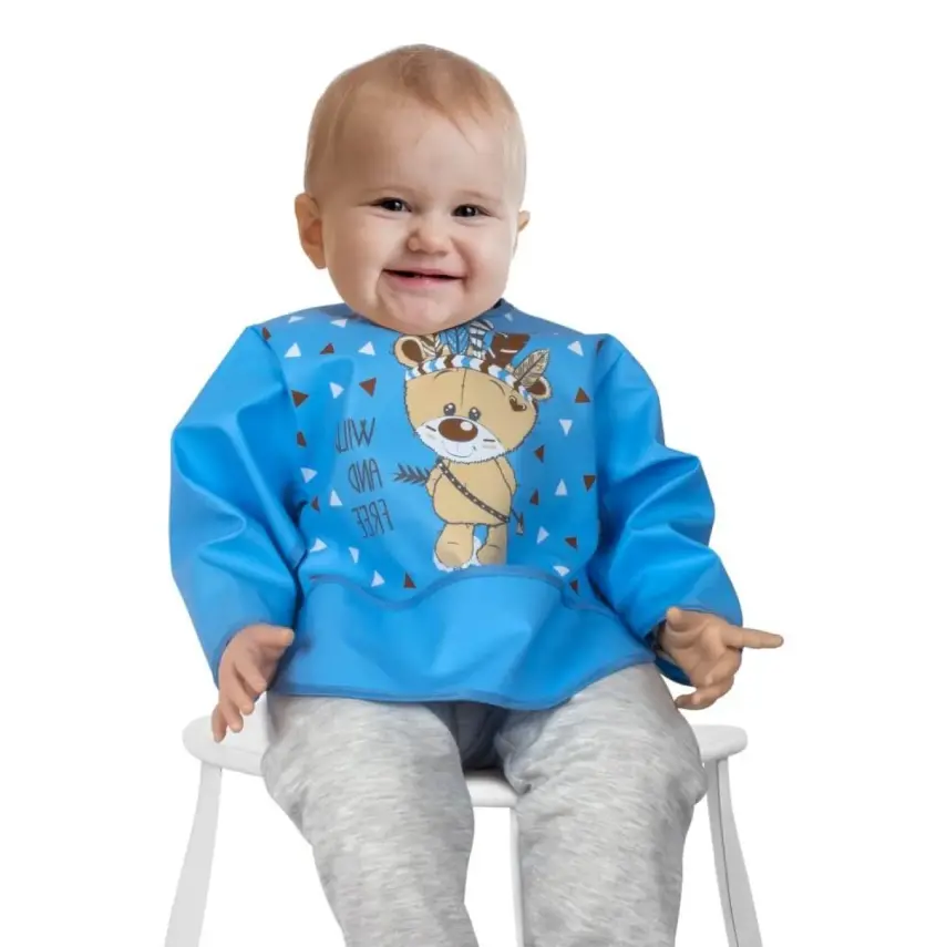 Sevi Bebe Kollu Muşamba Mama Önlüğü Ayıcık - 3