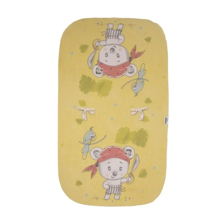 Sevi Bebe Müslin Anakucağı Örtüsü Pano Baskılı Korsan - 3