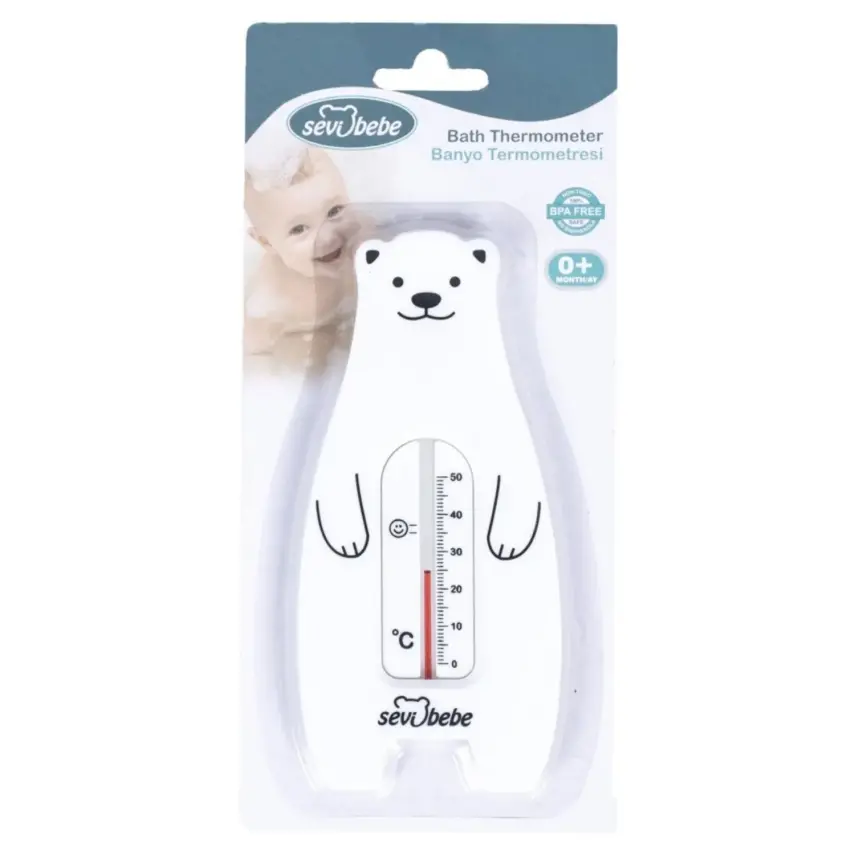 Sevi Bebe Oda ve Banyo Termometresi Beyaz Kutup Ayısı - 1