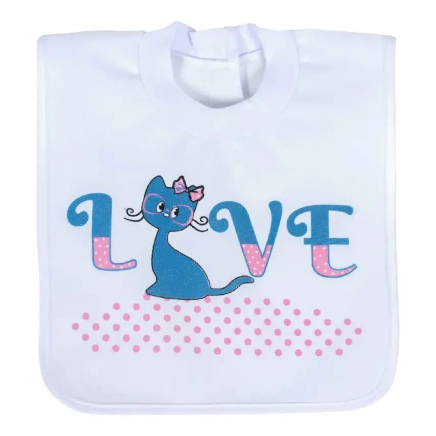 Sevi Bebe Yapışkanlı Havlu Mama Önlüğü Kedi - 1