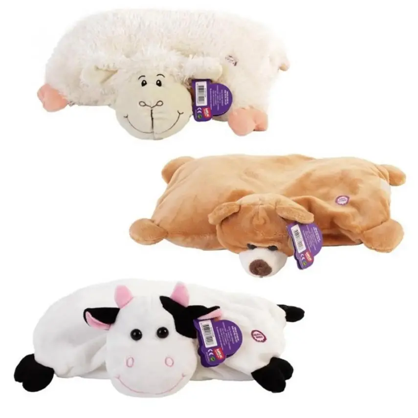 Sevimli Sesli Mini Yastık Peluşlar 34cm - 1
