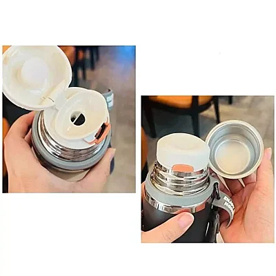 Shotay Premium Çelik Termos Matara 750 ml Beyaz - 4