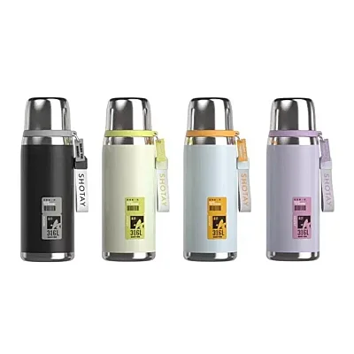 Shotay Premium Çelik Termos Matara 750 ml Siyah - 6