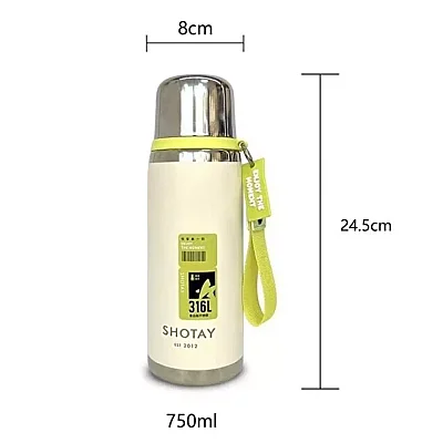 Shotay Premium Çelik Termos Matara 750 ml Siyah - 7