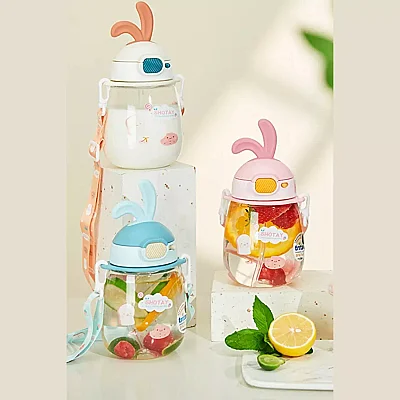 Shotay Rabbit Tritan Matara 600 ml Mavi - 3