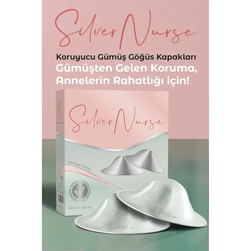 SilverNurse Koruyucu Göğüs Kapakları Gümüş 2li - 2