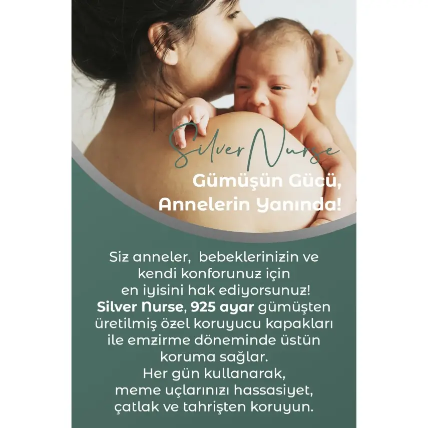 SilverNurse Koruyucu Göğüs Kapakları Gümüş 2li - 7