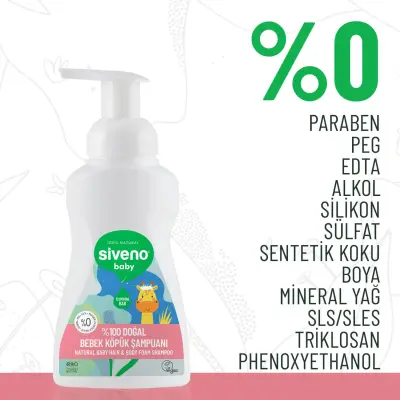 Siveno %100 Doğal Bebek Köpük Şampuanı 250 ml - 4