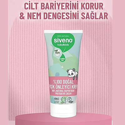 Siveno %100 Doğal Bebek Pişik Önleyici Jel Krem 50ml - 7