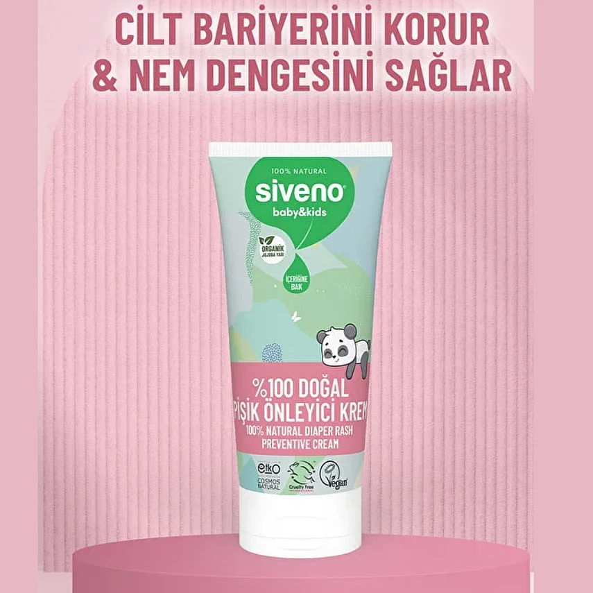 Siveno %100 Doğal Bebek Pişik Önleyici Jel Krem 50ml - 7