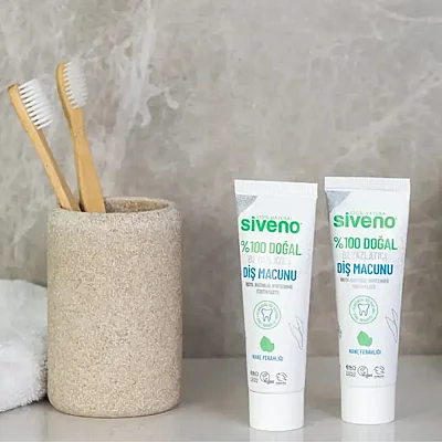 Siveno %100 Doğal Beyazlatıcı Diş Macunu Yetişkin 65 gr - 8