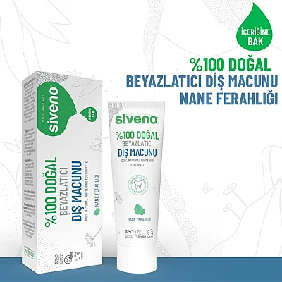 Siveno %100 Doğal Beyazlatıcı Diş Macunu Yetişkin 65 gr - 3