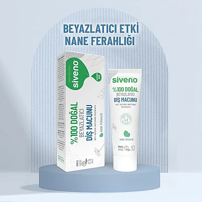 Siveno %100 Doğal Beyazlatıcı Diş Macunu Yetişkin 65 gr (1)