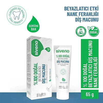 Siveno %100 Doğal Beyazlatıcı Diş Macunu Yetişkin 65 gr - 4