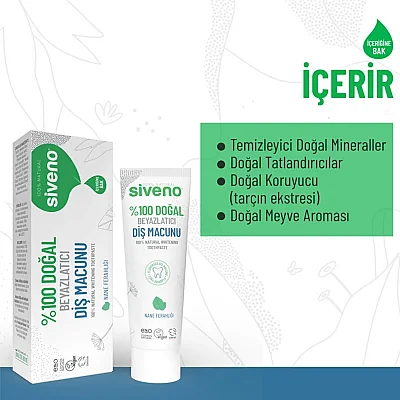 Siveno %100 Doğal Beyazlatıcı Diş Macunu Yetişkin 65 gr - 5