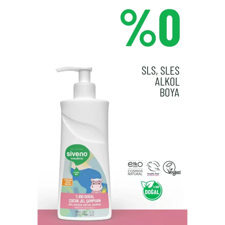 Siveno %100 Doğal Çocuk Jel Şampuanı 325 ml - 5