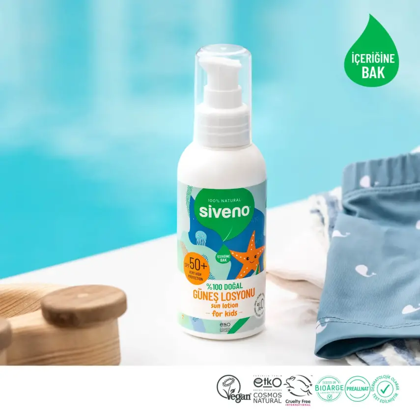 Siveno %100 Doğal Çocuklar İçin Güneş Losyonu 100 ml - 5
