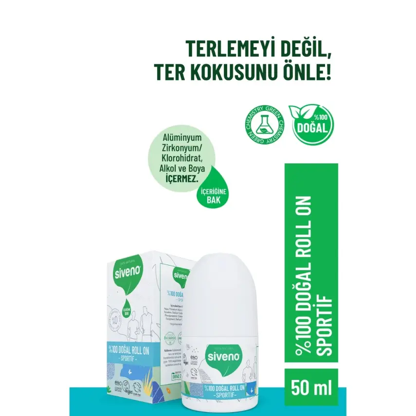 Siveno %100 Doğal Roll-On Sportive 50 ml  - 7