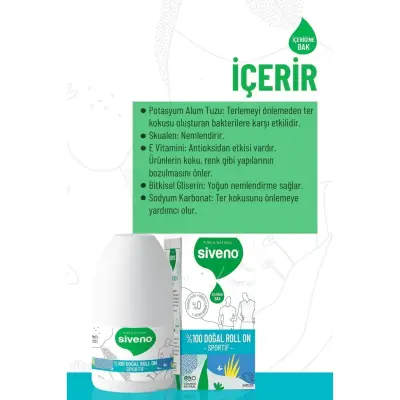Siveno %100 Doğal Roll-On Sportive 50 ml  - 9