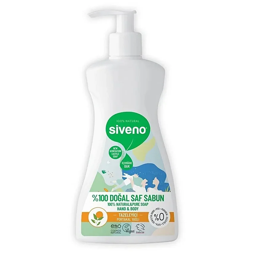 Siveno %100 Portakal Yağlı Doğal Sıvı Sabun 300 ml - 1