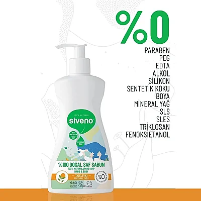 Siveno %100 Portakal Yağlı Doğal Sıvı Sabun 300 ml - 3