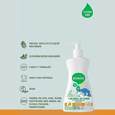 Siveno %100 Portakal Yağlı Doğal Sıvı Sabun 300 ml - 5