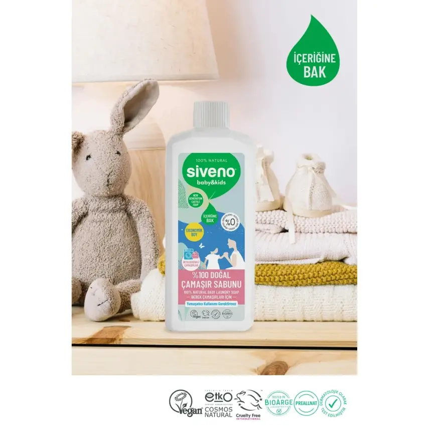 Siveno Baby Doğal Bebek Çamaşır Sabunu 1 lt - 8