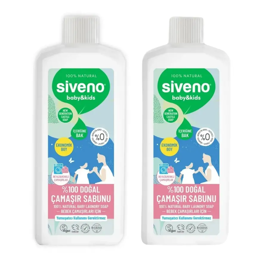 Siveno Baby Doğal Bebek Çamaşır Sabunu 1 Lt*2 - 1