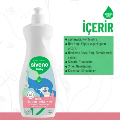 Siveno Doğal Biberon ve Emzik Temizleyici 500 ml - 4