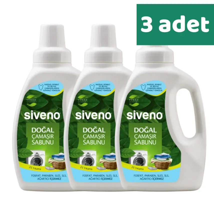 Siveno Doğal Çamaşır Sabunu 750 ml x3 - 1
