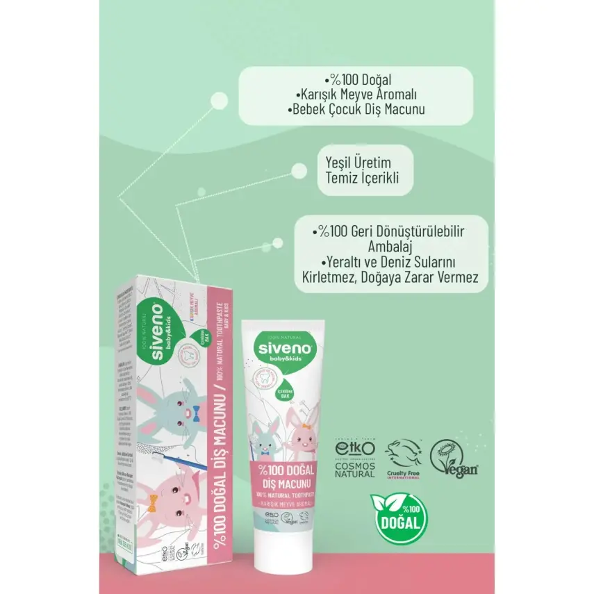 Siveno Doğal Diş Macunu Baby&Kids 50ml  - 14