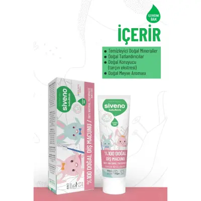 Siveno Doğal Diş Macunu Baby&Kids 50ml  - 12