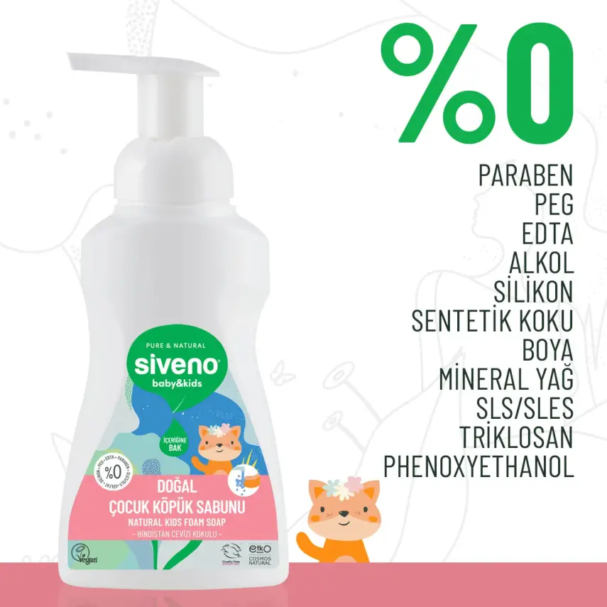 Siveno Kids %100 Zeytinyağlı Doğal Kids Köpük Sabun 250 ml  - 3