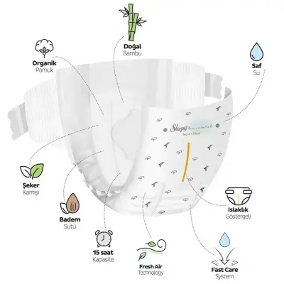 Sleepy Bebek Bezi Bio Natural 3 Numara Midi 100lü Gross Paket - 8