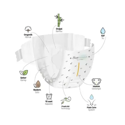 Sleepy Bebek Bezi Bio Natural 7 Numara XXL 100lü Gross Paket - 6