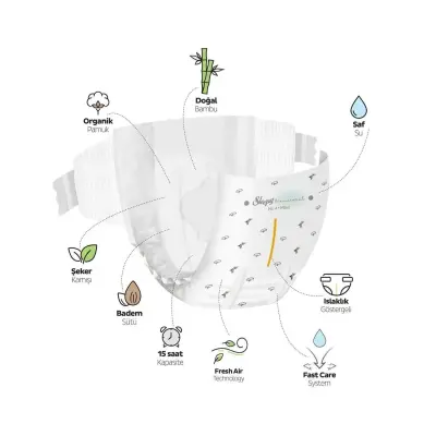 Sleepy Bebek Bezi Bio Natural Yenidoğan 100lü Gross Paket - 5