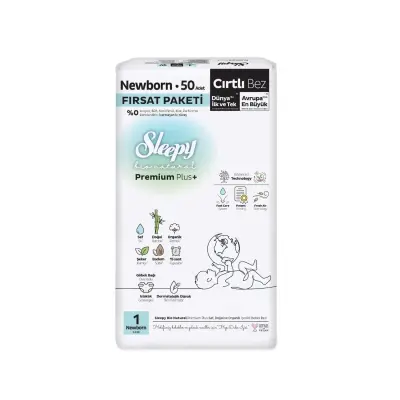 Sleepy Bebek Bezi Bio Natural Yenidoğan 100lü Gross Paket (1)