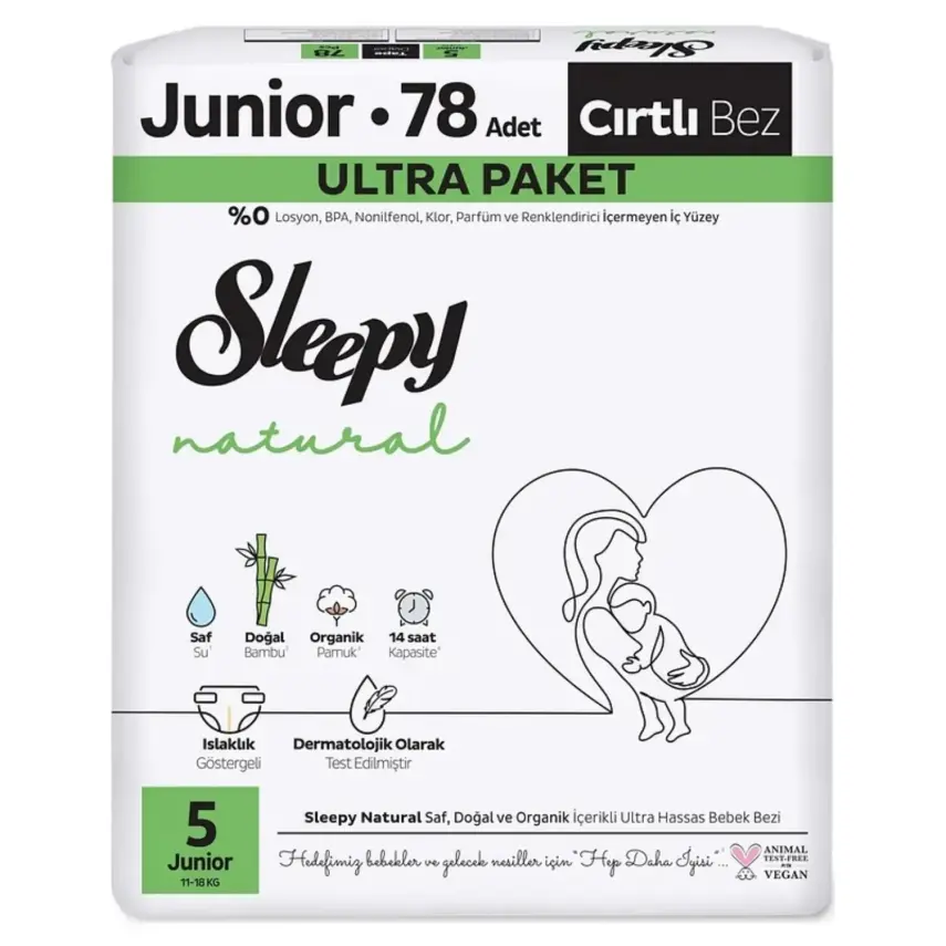 Sleepy Bebek Bezi Natural Junior 5 Numara 78li Ultra Fırsat Paket - 1
