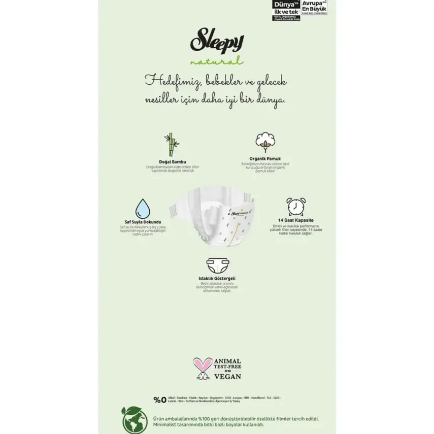 Sleepy Bebek Bezi Natural Maxi 4 Numara 100lü Ultra Fırsat Paket - 3
