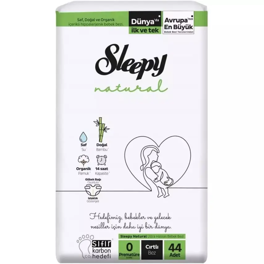 Sleepy Bebek Bezi Natural Premature 0-3 kg 44lü - 1